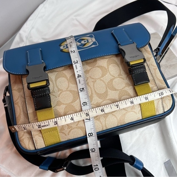 COACH Track Crossbody Bag In Colorblock Signature Canvas With Coach Stamp - Picture 8 of 14